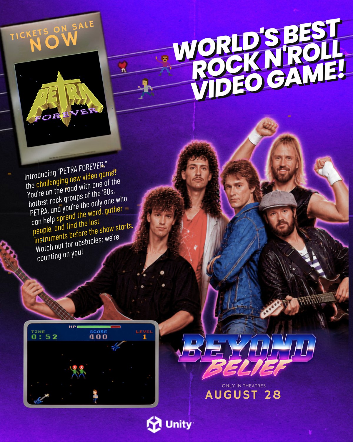 Petra Forever game art featuring the band PETRA