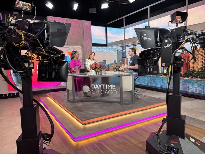 Beyond Belief executive producer being interviewed on WGN Daytime Chicago